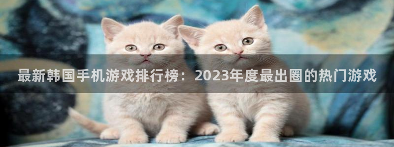 蓝冠娱乐注册平台：最新韩国手机游戏排行榜：2023年度最出圈