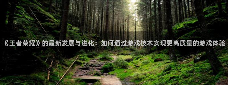 蓝冠娱乐是什么：《王者荣耀》的最新发展与进化：如何通过游戏技
